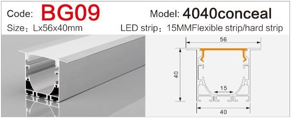 bg 09 heavy duty suspended linear light housing black