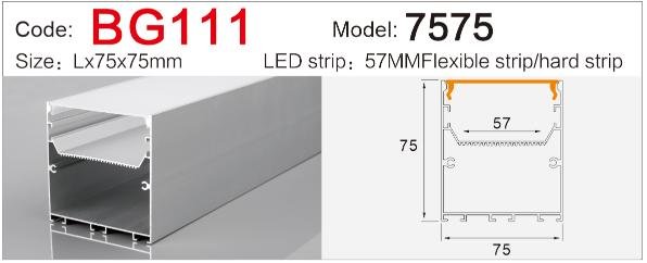 bg 111 suspended dual sided illuminated linear light aluminum