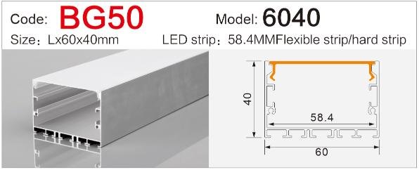 bg 50 heavy duty suspended linear light housing black