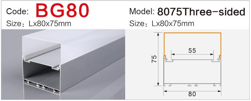 bg 80 three sided opal pc diffuser wide beam angle