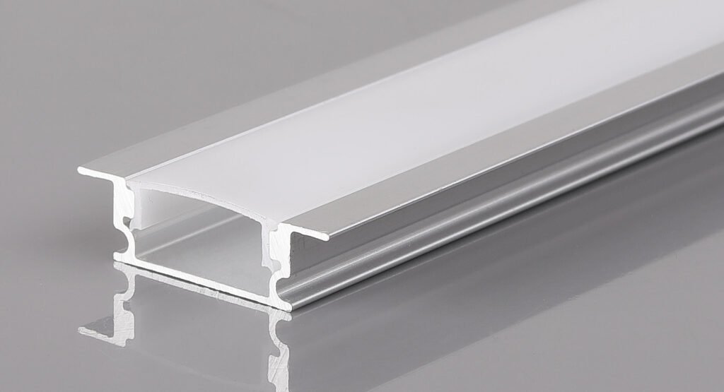 recessed mounted led aluminum profile 17x07mm flat channel for led strip lighting