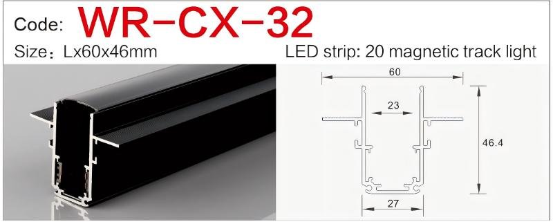 wr cx 32 magnetic track linear floodlight module 12w