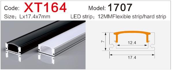 xt 164 surface mounted led channel u shape aluminum