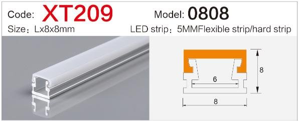 xt 209 surface mounted led channel u shape aluminum