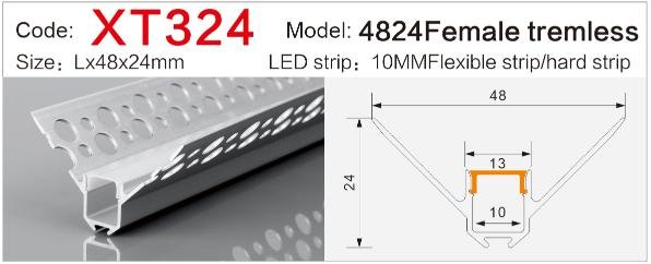 xt 324 trimless internal corner led profile plaster in