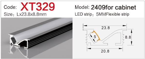 xt 329 orner mount aluminum led channel for display case