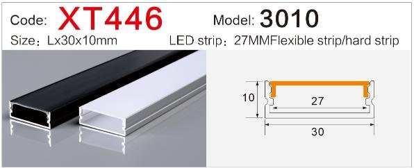 xt 446 standard surface mount led profile with opal diffuser