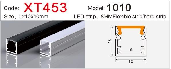 xt 453 standard surface mount led profile with opal diffuser