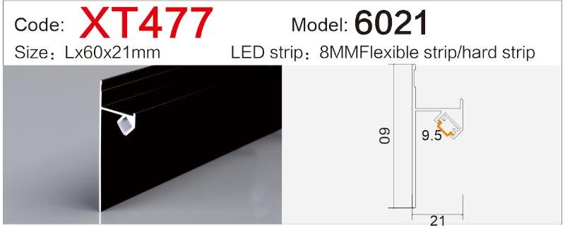 xt 477 recessed wall base led profile shadow gap effect