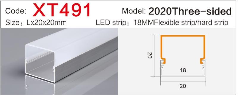 xt 491 three sided opal pc diffuser wide beam angle