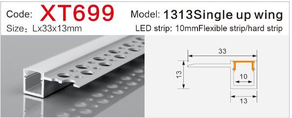 xt 699 trimless led linear light installation cross section