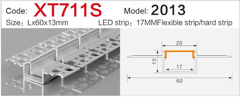 xt 711s ceiling trimless plaster in led linear lighting