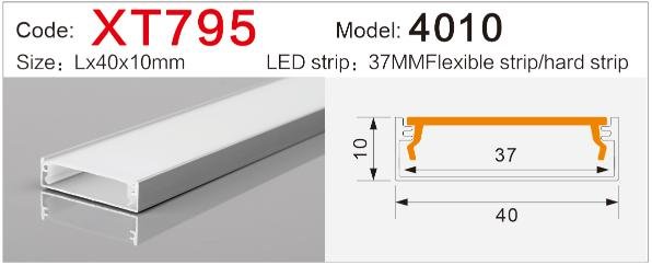 xt 795 standard surface mount led profile with opal diffuser