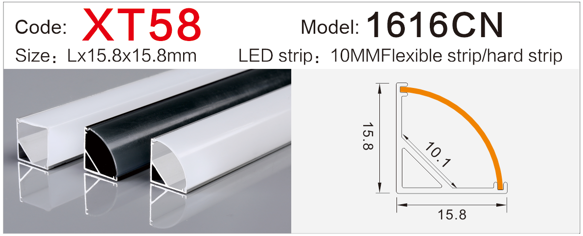 external corner aluminum led profile wall lighting
